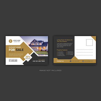 Real Estate Modern Postcard design-4 business postcard direct mail eddm eddm postcard flyer design modern postcard design postcard design rack card real estate flyer real estate postcard