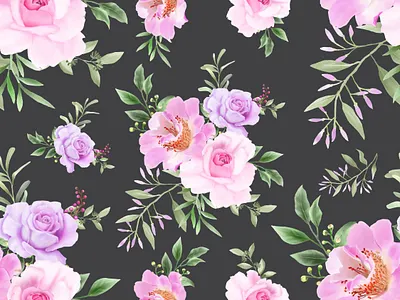 elegant seamless pattern floral design art background decoration design fabric floral flower illustration leaf nature pattern retro rose seamless spring summer textile texture vintage wallpaper