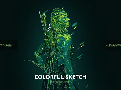 Colorful Sketch art artwork branding color colorful creative creativity creature draw effect green illustration paint sketch design drawing modern photoshop professional sketch