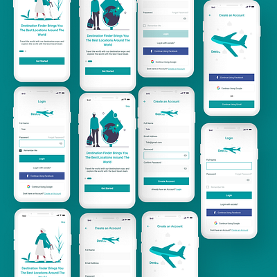 DestFind mobile app mobile app design mobile design mobile ui ui ui design uidesign ux uxdesign visual design