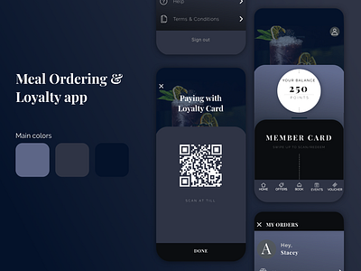 Loyalty app design app branding design typography ui ux