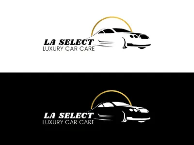 LOGO DESIGN - LA SELECT LUXURY CAR CARE branding branding agency branding identity graphic design high resolution logo design luxury brand minimal transparent typography