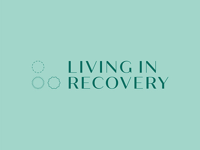 Living in Recovery Logo app brand identity branding brandmark green l logo mental health mental health awareness mint start up symbol tech website wordmark