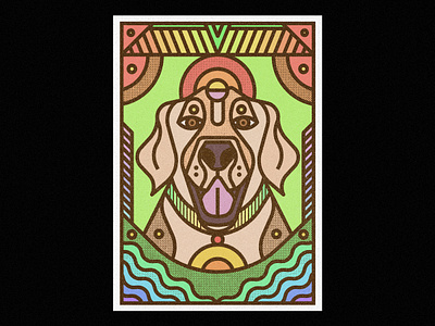 Golden Retriever animals art art print artist artwork digital art digital illustration dogs homedecor illustration art poster poster a day poster challenge poster design print prints screen print society6 vector art wallet