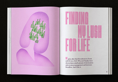 Lush Life Magazine Editorial Illustration editorial art editorial design editorial illustration editorial layout freelance illustrator illustrated illustration illustration digital illustrator minimalist pandemic risograph risoprint spread texture vibes