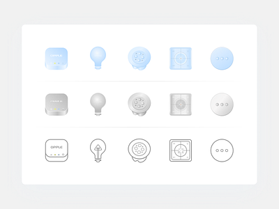 几款智能单品拟物图标 clean design icon illustration logo ui vector