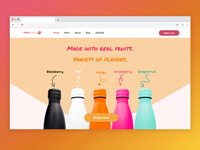 Drink Homepage adobexd design drink homepage ui ux webdesign xddailychallenge