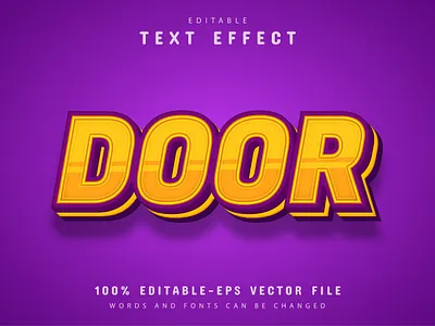 Door text effect editable app branding clean design graphic design icon illustration logo minimal typography ux