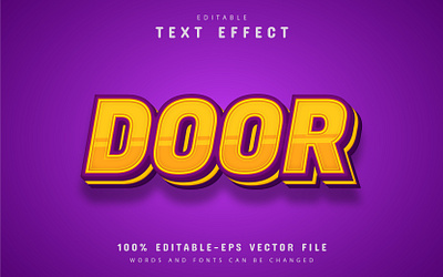 Door text effect editable app branding clean design graphic design icon illustration logo minimal typography ux