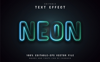 Blue green neon dots text effect animation app branding graphic design icon illustration minimal typography ux vector web