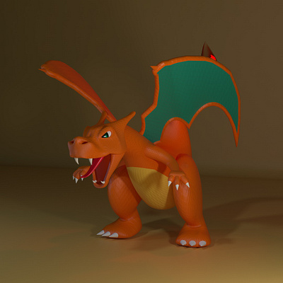 The Zard 3d art 3d modeling c4d character charizard cinema4d design gaming maxon nintendo pokemon