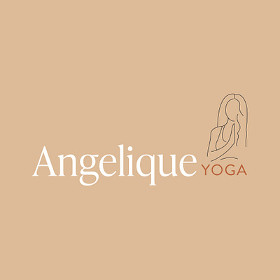 Logo Design for Angelique Yoga branding design flat icon icons illustration logo minimalist vector