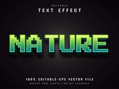 Nature pixel text effect app branding clean design graphic design illustration logo minimal typography vector web
