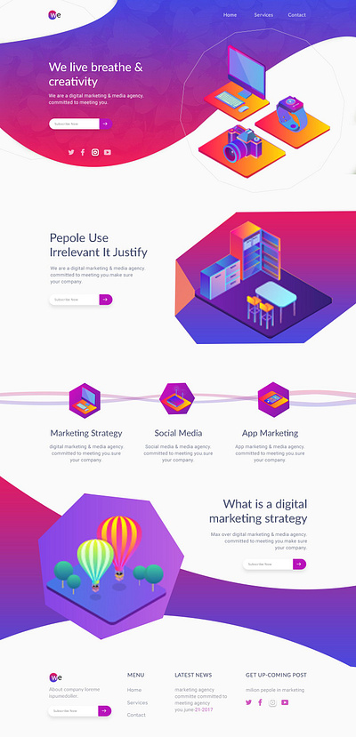 landing page design illustration landing page design landing page ui responsive design responsive website trend ui ux