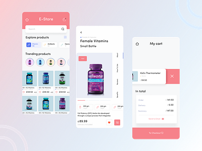 Medicine App app design flat ui ux