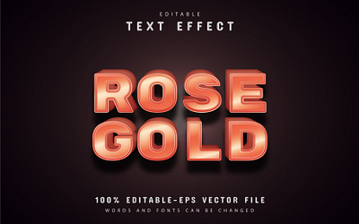 Rose gold text effect animation app branding design flat graphic design icon ui ux vector web website