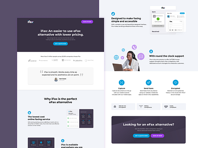 iFax - Landing Page uidesign