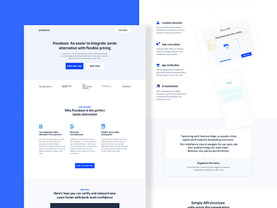 Passbase - Landing Page uidesign