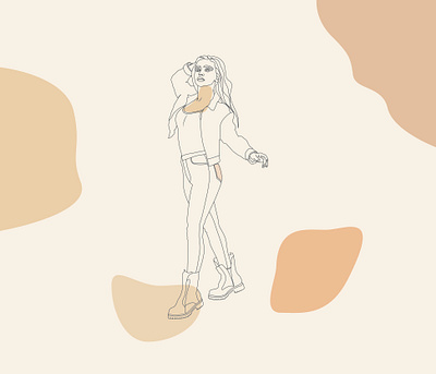color abstract art apparel art line art logo branding icon artist artwork branding character illustration characterdesign concept flat for sale girl character illustration logo designer oneline portrait illustration simple minimal vector woman