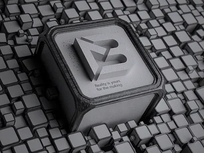 Reality is yours for the making, 3D 3d art 3d artist 3d design 3d modeling artist black bolden ventures cinema4d design digitalart figma gray materials physical render textures ui uiux