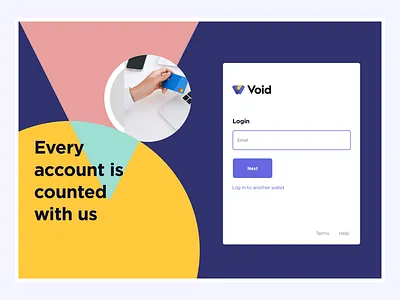 Wallet login app design flat illustration ui ux web