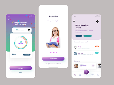 E- Learning App app course app dashboard ui design dk dkmandal e learning education learning app learning platform nepal quiz quiz app study app ui ux