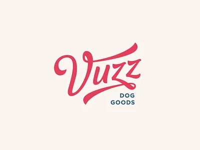 Word-mark design for 'Vuzz Dog Goods' clean cursive customfont customtype handlettering lettering logo logo design logodesign logotype minimal procreate smooth typographic typography vector wordmark