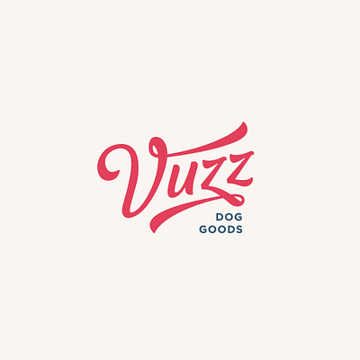 Word-mark design for 'Vuzz Dog Goods' clean cursive customfont customtype handlettering lettering logo logo design logodesign logotype minimal procreate smooth typographic typography vector wordmark