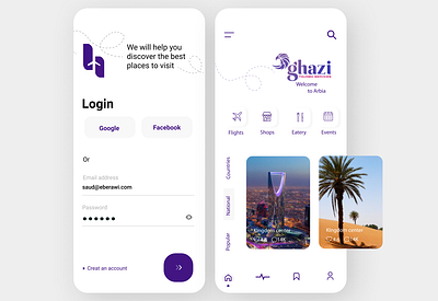 Traveling Booking App app design ui ux