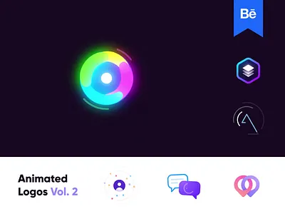 Circles — Animated Logos Part 2 animation brand identity branding circles gif layers location logo mark symbol icon loop media pin smile video