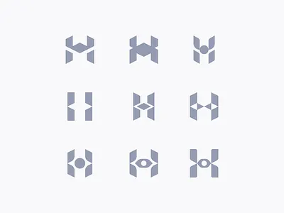 Hachiman - Cybersecurity logo abstract branding cybersecurity letter letter h lettermark logo minimalistic modern samurai symbol