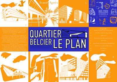 Plan Belcier 2019 design graphic graphic design hommage illustration map