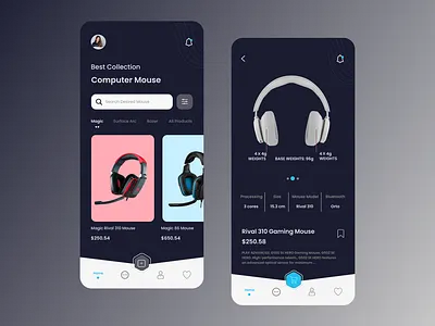 Music Accessory App app design ui ux