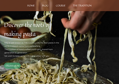 Tradition of Pasta challenge content design figma figmadesign italy pasta ui design unsplash webdesign website