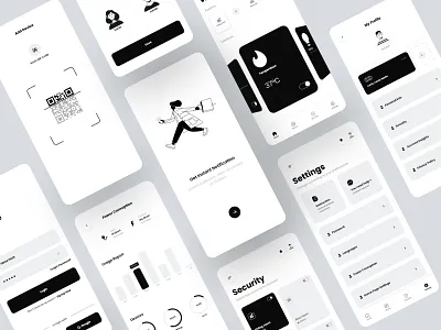 Smart Home Concept App 2021 appdesign blackandwhite smarthome trending ui ui uiux user experience user interface design userinterface ux