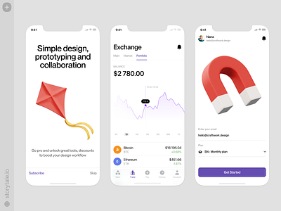 Superscene 3D Things 🧲 3d app design colorful design illustration objects product storytale superscene ui