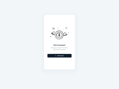 Stock App - Empty State app bank clean empty state illustration minimal mobile payment stocks ui