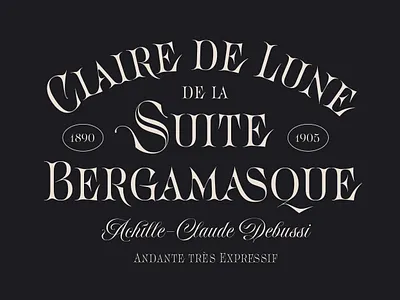 Claire de Lune branding design elegant font graceful identity logo luxury serif font typeface typography vintage