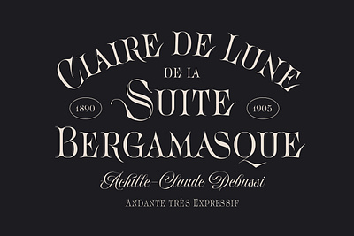 Claire de Lune branding design elegant font graceful identity logo luxury serif font typeface typography vintage