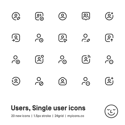 Myicons✨ — Users, Single user vector line icons pack essential icons icon design icon pack icons icons design icons pack interface icons line icons sketch sketchicons ui ui design ui designer ui icons ui kit ui pack ui set web design web designer web ui