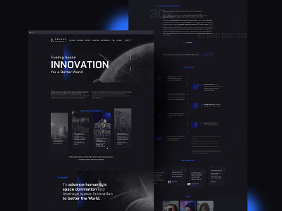 Escape Velocity dark dark ui desktop landing minimal mobile space ui user interface velocity web web design webdesign