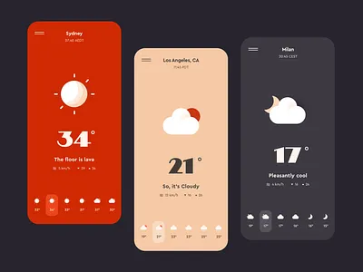 weather app app application bn digital brandnew dribbbleweeklywarmup interface minimal mobile weather