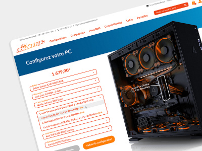 PC build configuration UI design rework ui design webdesign