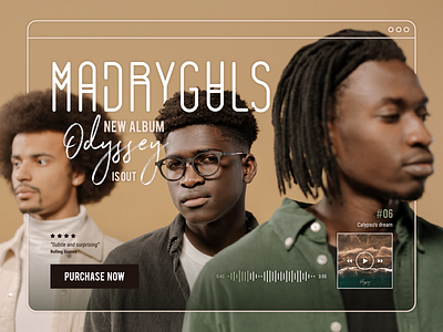 #003 - Landing Page album band dailyui dailyui003 dailyuichallenge desktop indie landing landing page landing page design music music player song stroke track ui uidesign web webdesign website