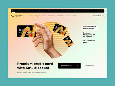 Mest Bank bank banking branding bussines bussines card card card design interface ui design ux ui ux design uxdesign web web design