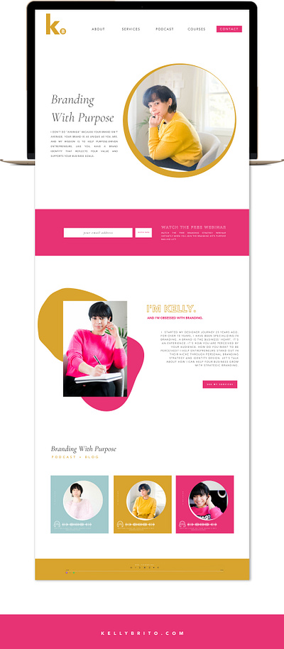 Website Design - Kelly Brito branding design logotype minimalist website design wordpress theme