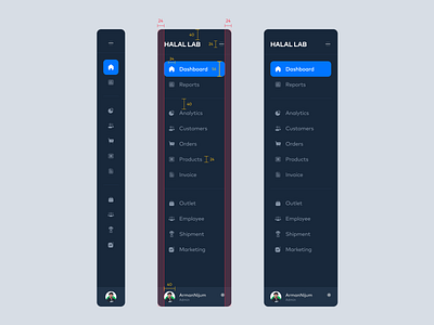 Navigation Bar component library menu navigation bar side bar ui ux web app