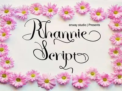 Rhannie Script Font advertising brand design calligraphy calligraphy font font script handwritten font invitation signature font signature fonts type design type face typedesign typeface typography wedding font