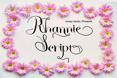 Rhannie Script Font advertising brand design calligraphy calligraphy font font script handwritten font invitation signature font signature fonts type design type face typedesign typeface typography wedding font