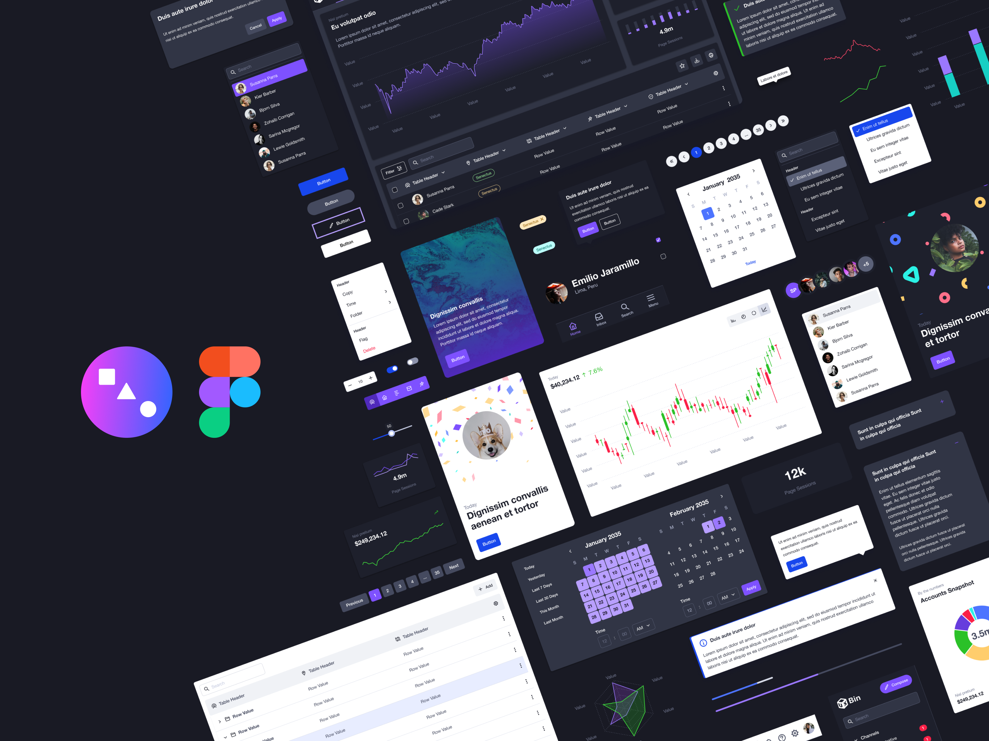 Example of Web App UI Design System for Figma